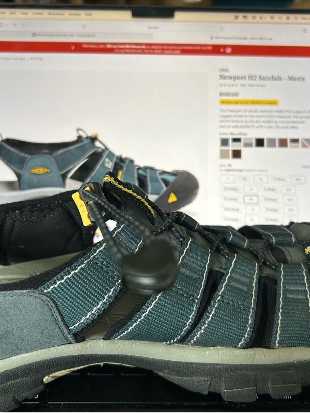 Keen Men's Sport Sandals in Teal and Black